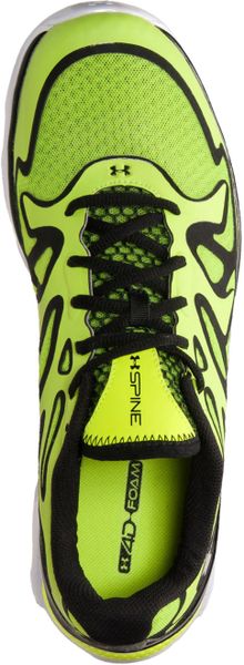 under armour yellow and black shoes