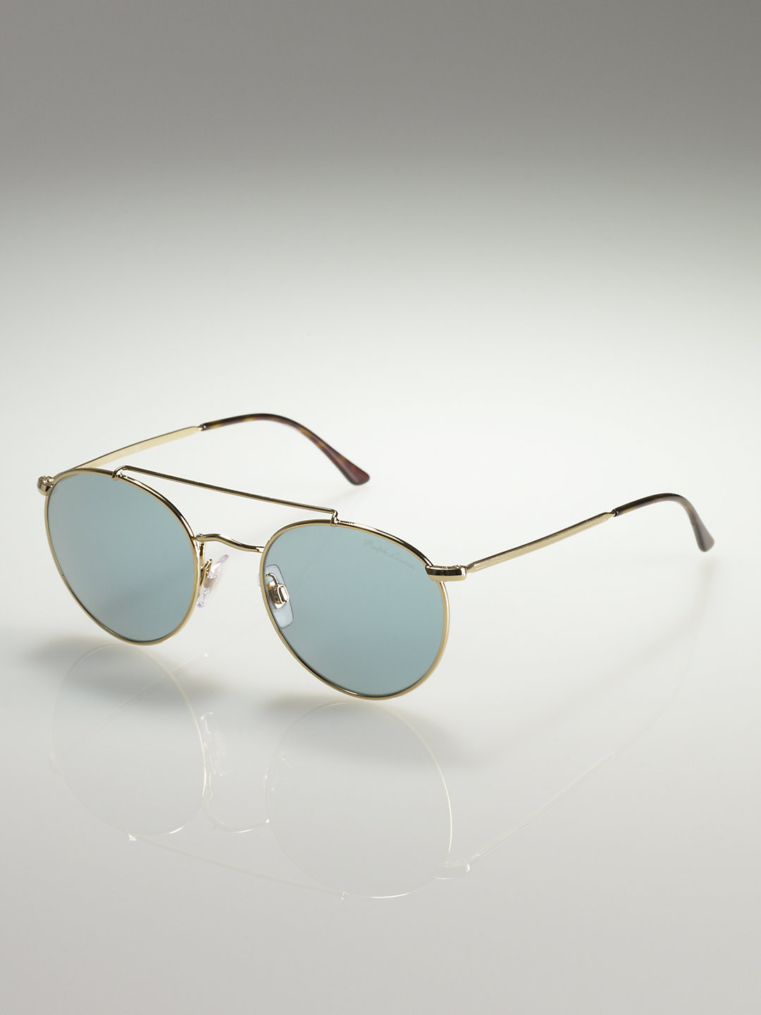Polo Ralph Lauren Round Pilot Sunglasses In Gold For Men Lyst 