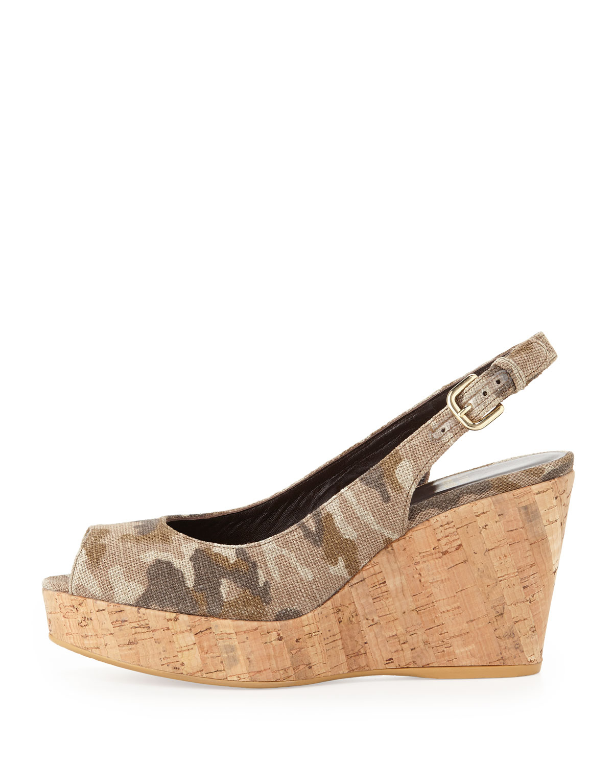 stuart weitzman tan wedges
