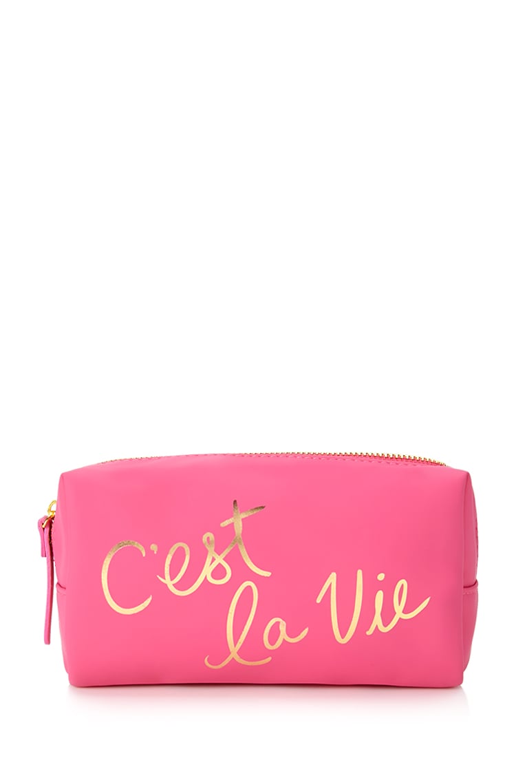 Forever 21 Cest La Vie Cosmetic Bag in Pink (Pinkgold) | Lyst