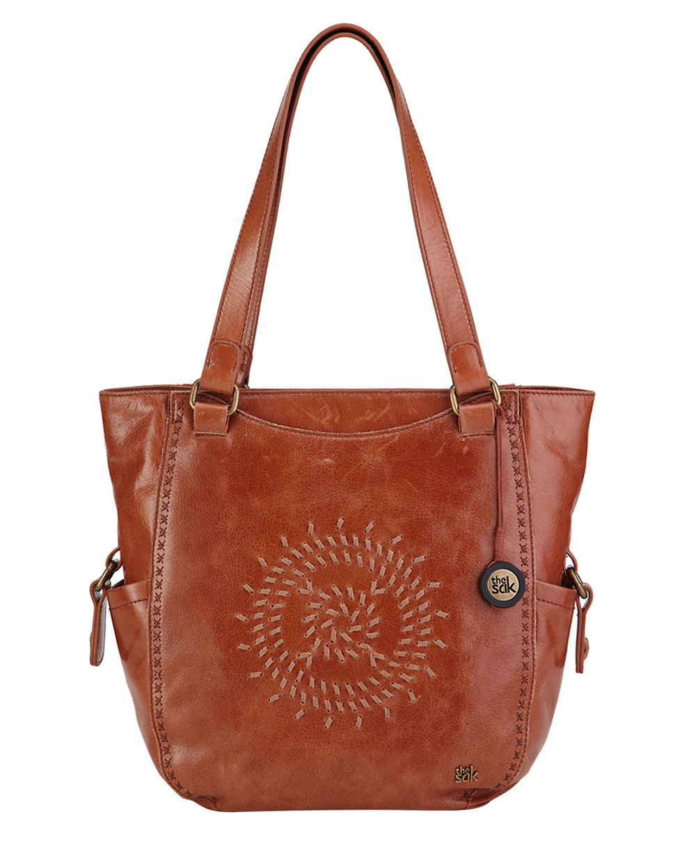 The Sak Kendra Leather Tote Bag In Brown Tobacco Whipstitch Lyst