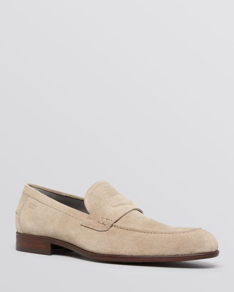 hugo boss suede loafers