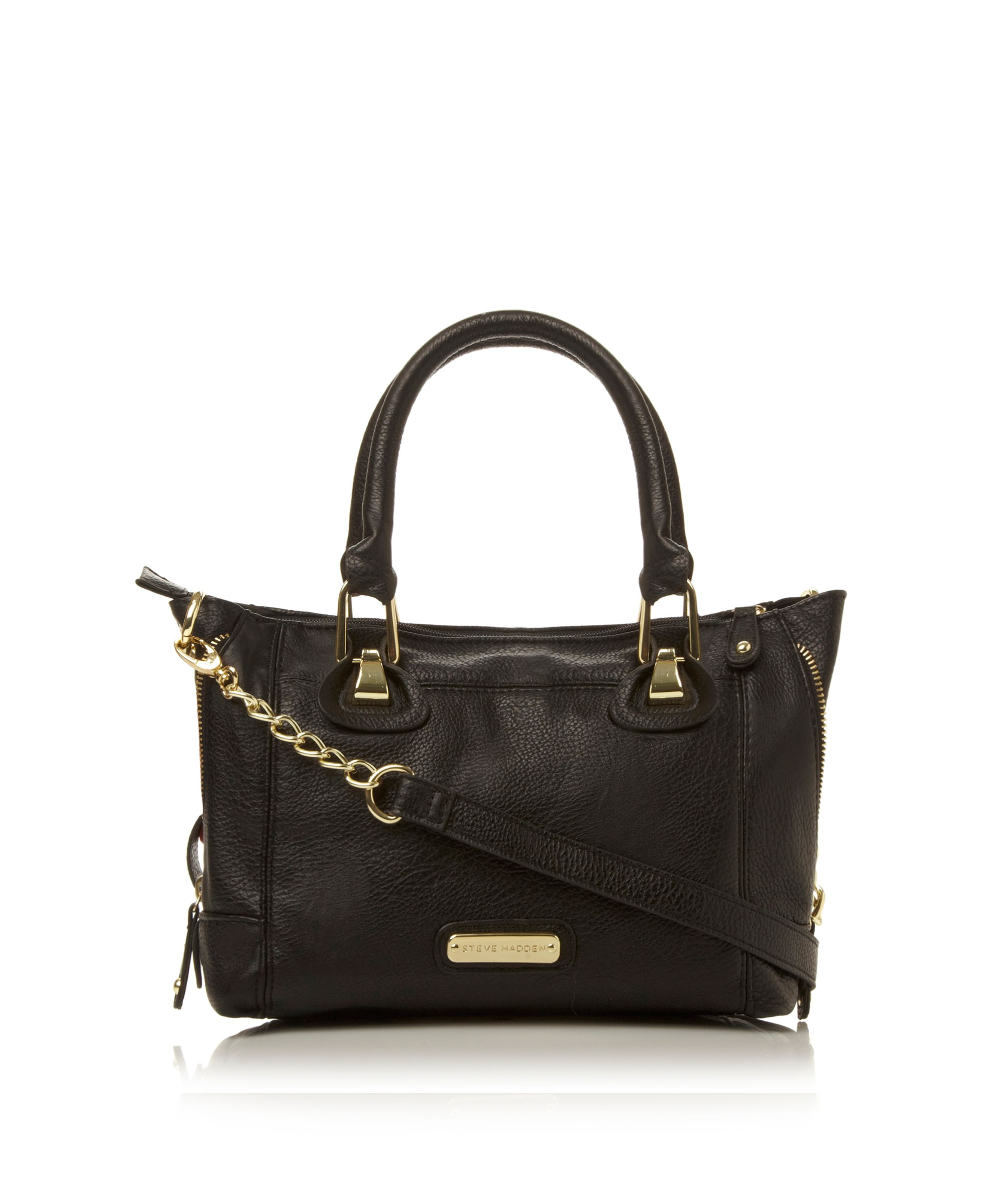 Steve Madden Bsocialt Chain Detail Handbag in Black | Lyst