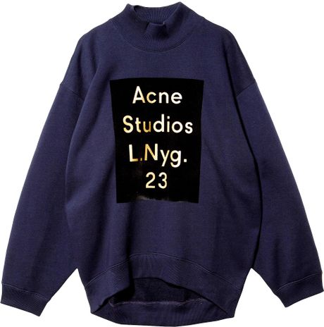 acne studios sweatshirt beta midnight