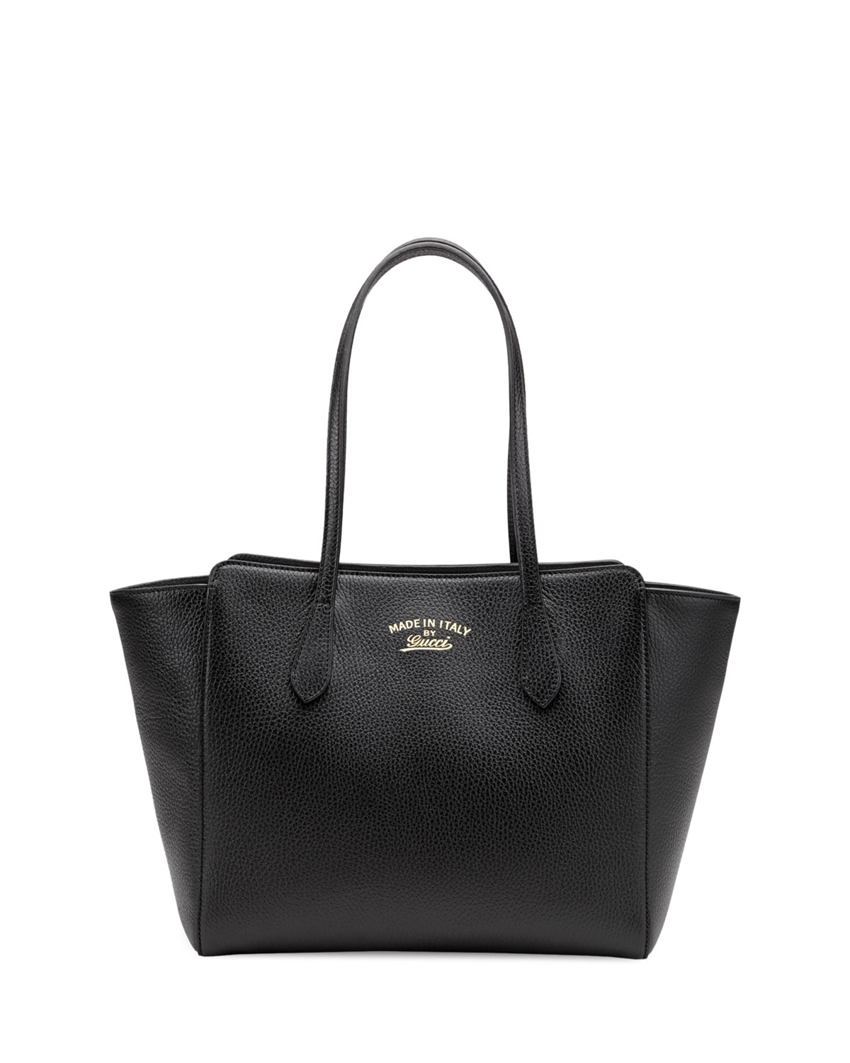 Gucci Swing Small Leather Tote Bag in Black | Lyst