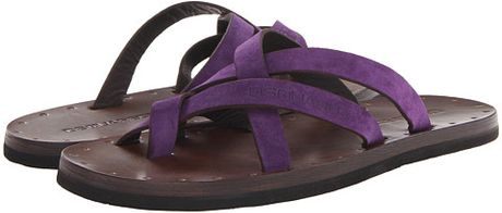 Dsquared2 Jesus On The Beach Suede Toe Ring Sandal in Purple for Men ...