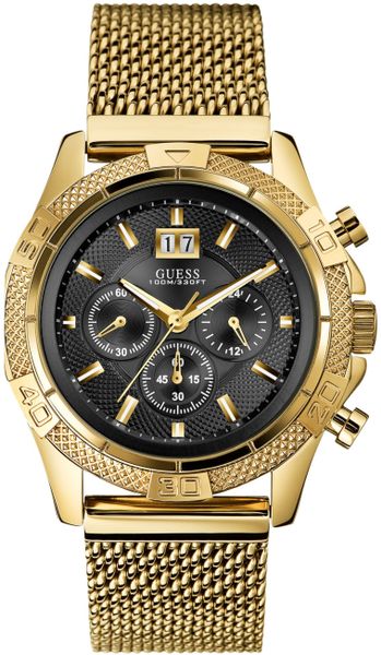Guess Watch, Men'S Chronograph Gold Tone Stainless Steel Mesh Bracelet ...