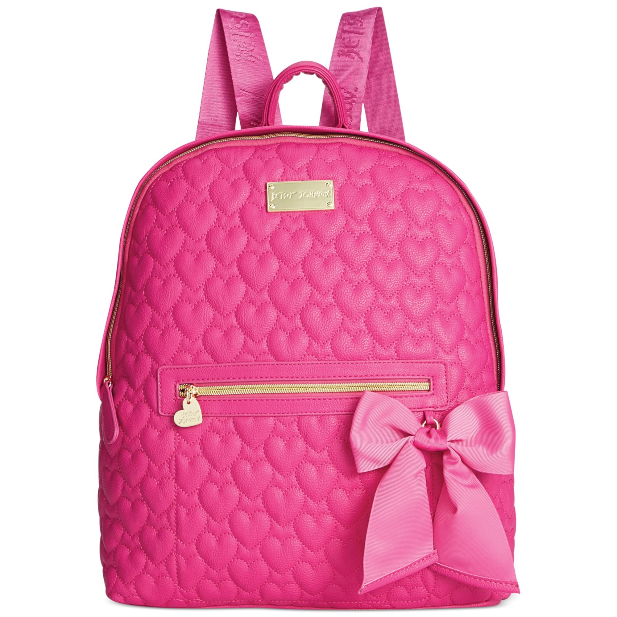 Betsey Johnson Quilted Backpack in Pink (Pink Quilted) | Lyst