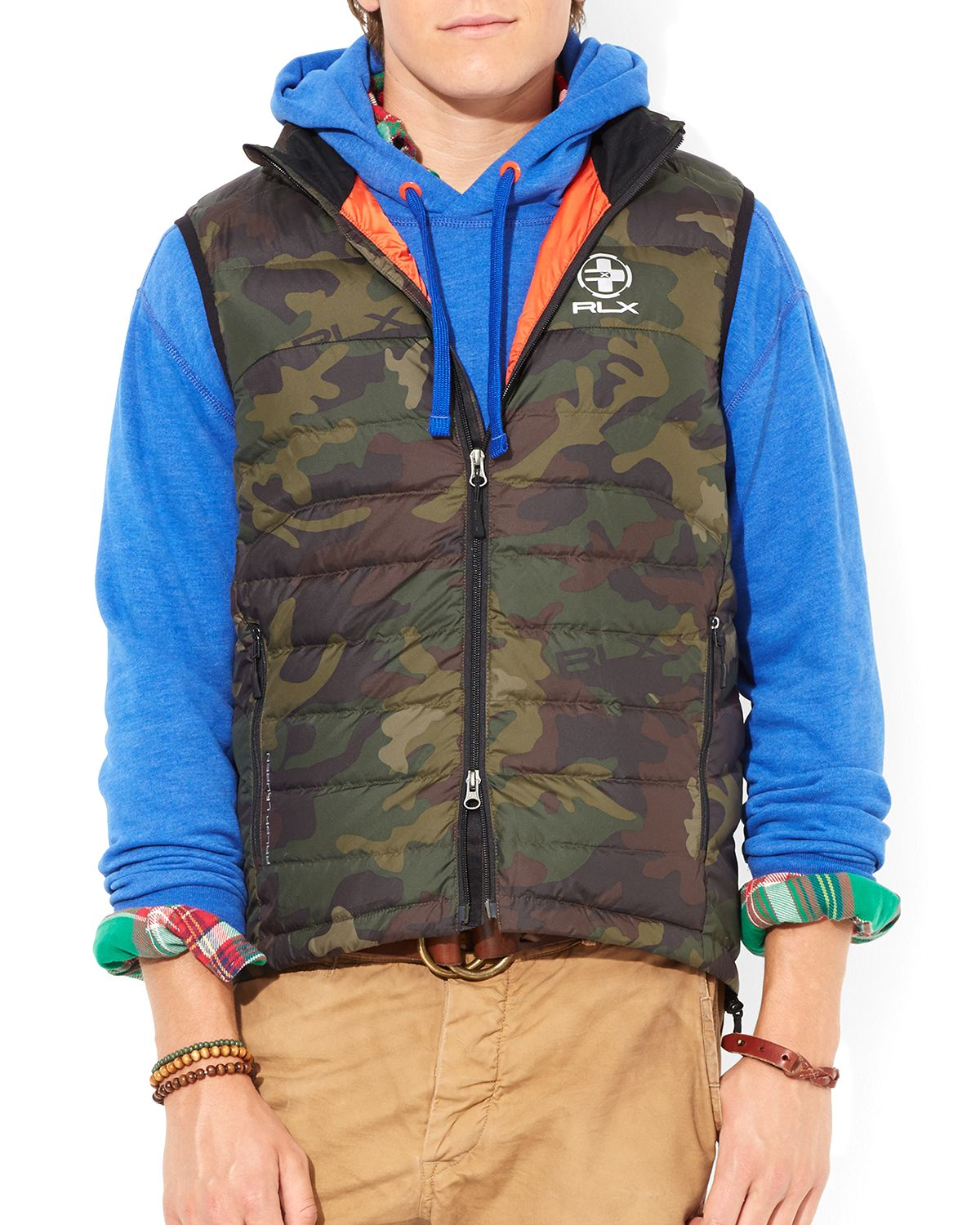 Ralph Lauren Rlx Explorer Camo Down Vest in Green for Men (Trailwind