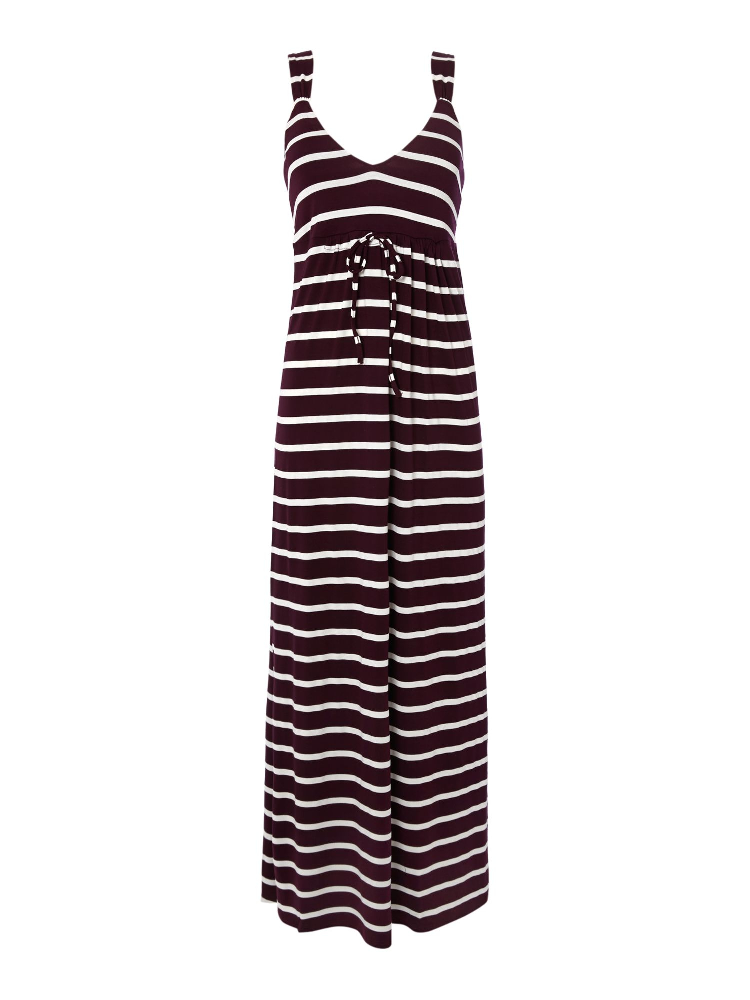 Dickins & Jones Stripe Jersey Maxi Beach Dress with Straps in Beige (Aubergine) Lyst