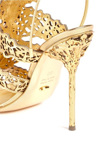 sergio rossi gold sandals