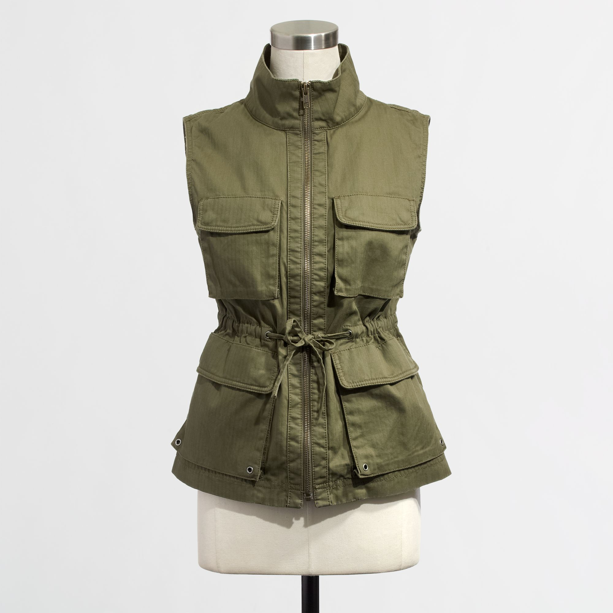 J.crew Factory Utility Vest in Green (tuscan olive) Lyst