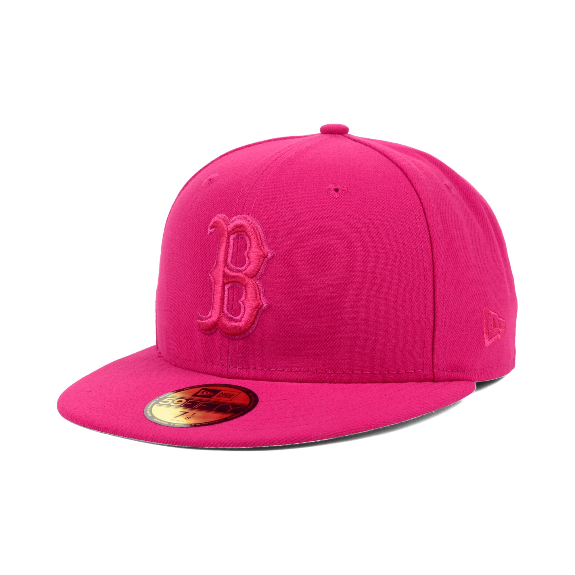 pink sox fitted hat