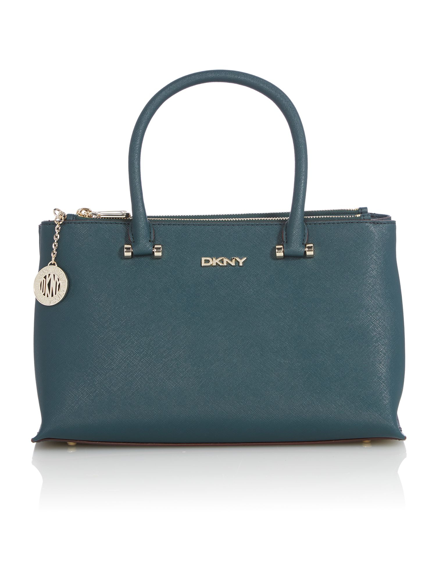 Dkny Saffiano Green Medium Double Zip Tote Bag in Green Lyst