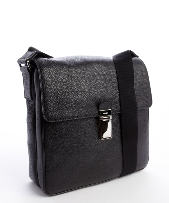 roller messenger bag in black calfskin price