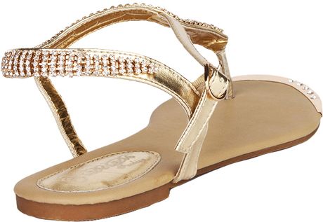 gold snake sandal rhinestone akira