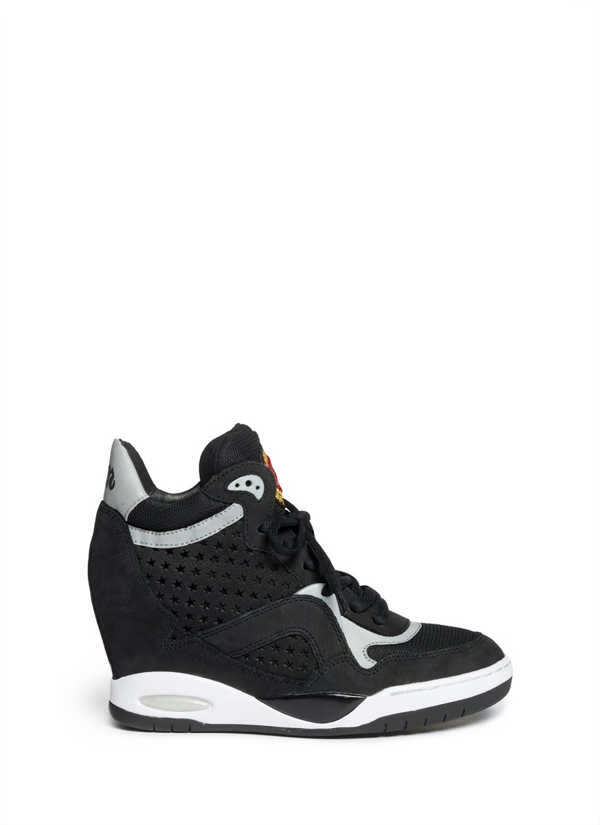 talisa perforated sneaker wedge