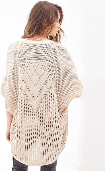 Forever 21 Relaxed Dolman Cardigan in Brown (Tan) | Lyst