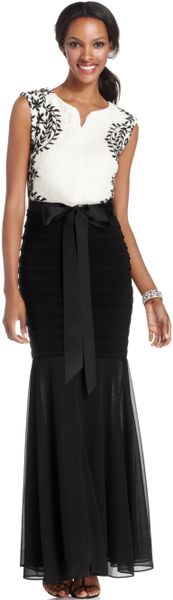 betsy and adam embroidered gown