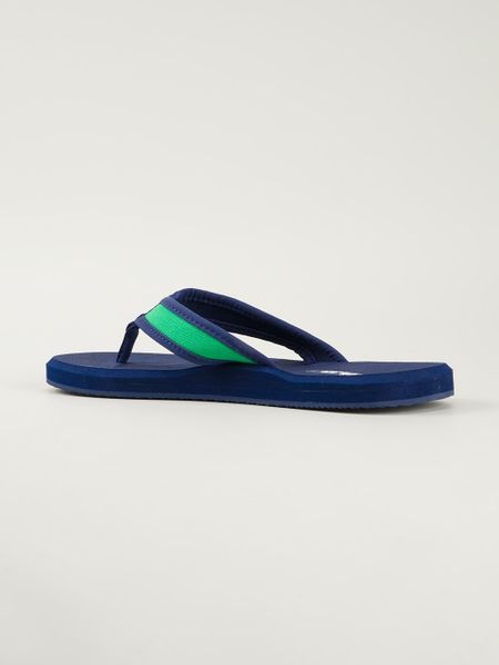 Polo Ralph Lauren Almer Flip Flops in Green for Men (blue) | Lyst