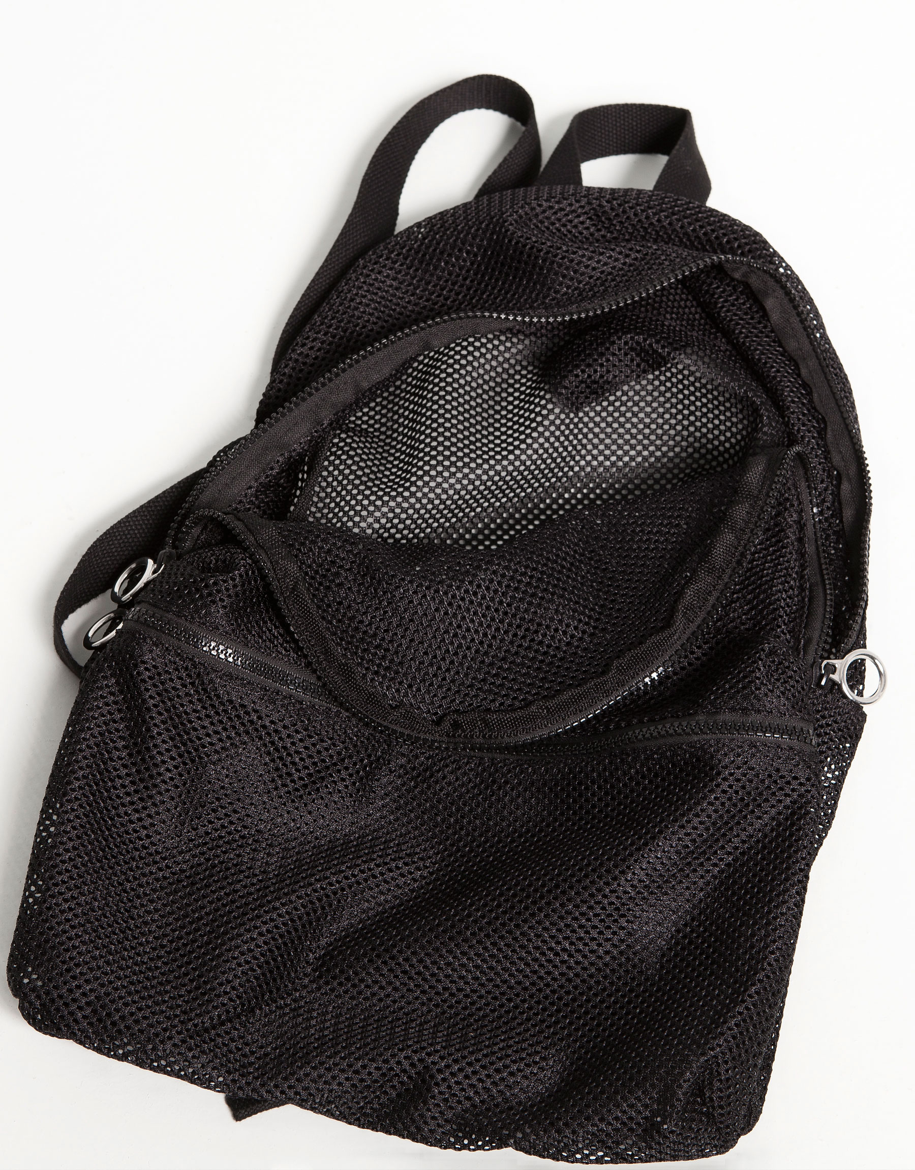 Pull&bear Backpack with Mesh Detail in Black Lyst