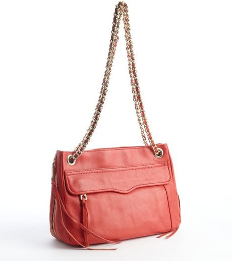Rebecca Minkoff Scarlet Leather Swing Chain Strap Crossbody Bag in Red (scarlet) | Lyst