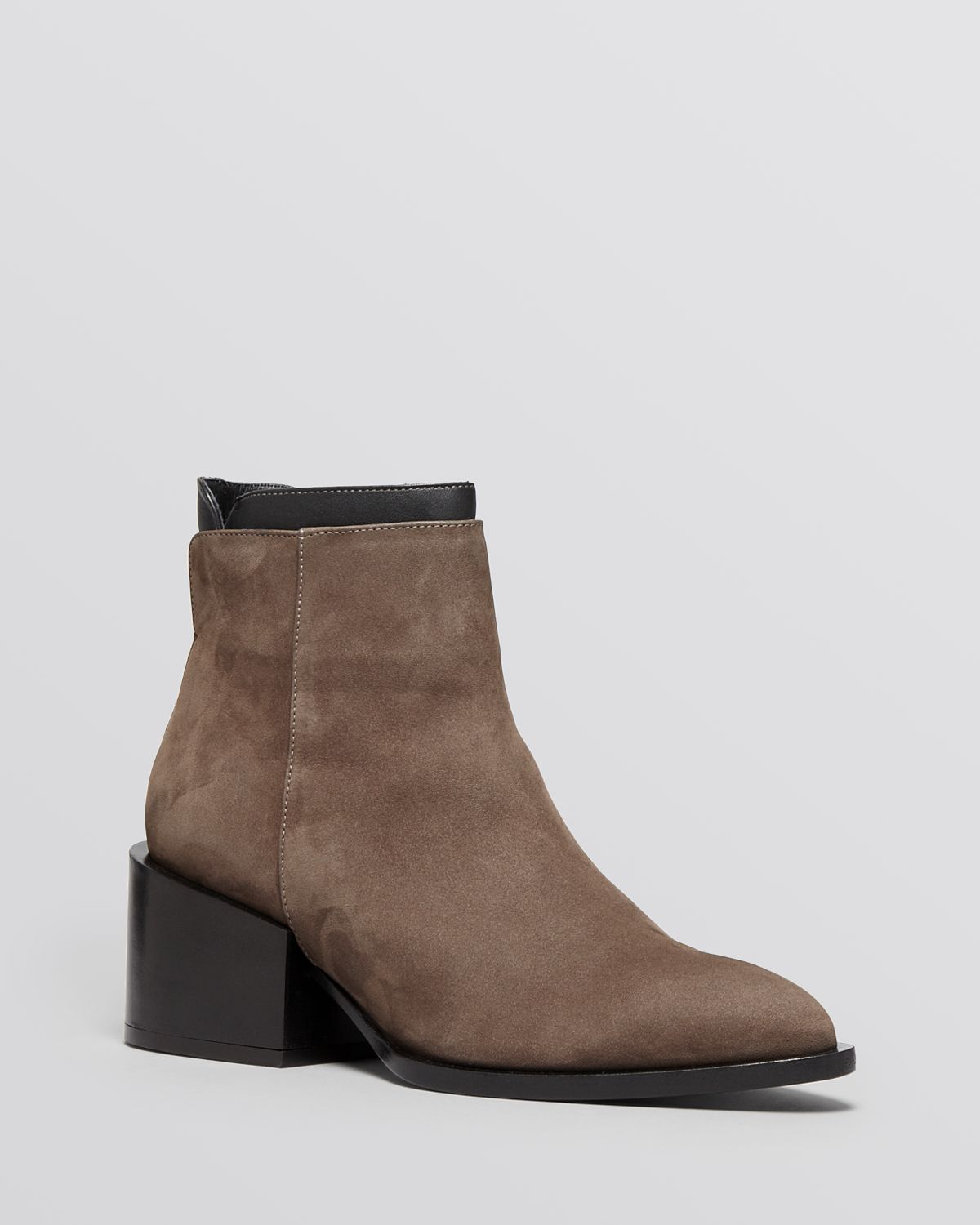 block heel pointed toe booties