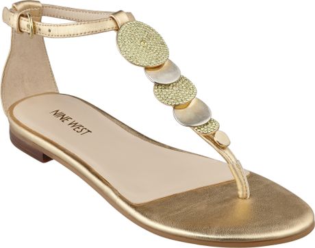 flats flat sandals nine west flats nine west gold zacharia sandal ...