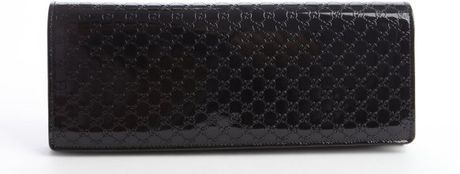 gucci black patent leather clutch