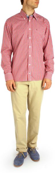 tommy hilfiger red shirt men