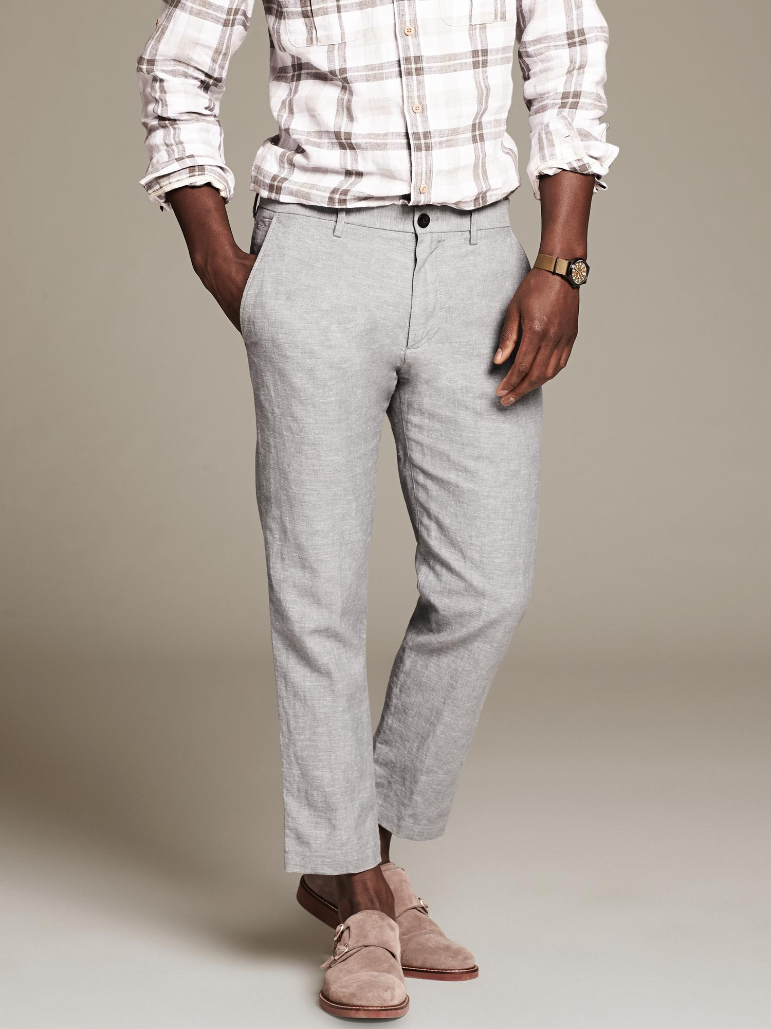 Banana Republic Kentfield Vintage Straight Fit Linencotton Pant Warm