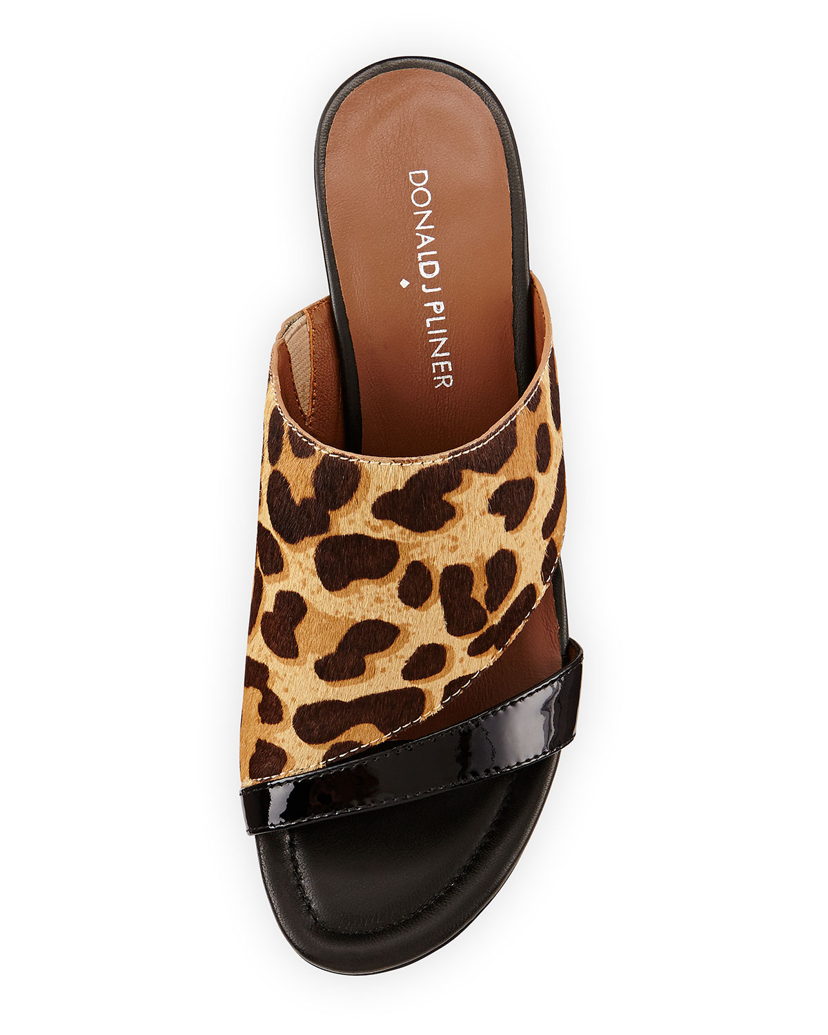 ... Pliner Monaco Leopard-Print Calf Hair Slide Sandal in Animal (leopard