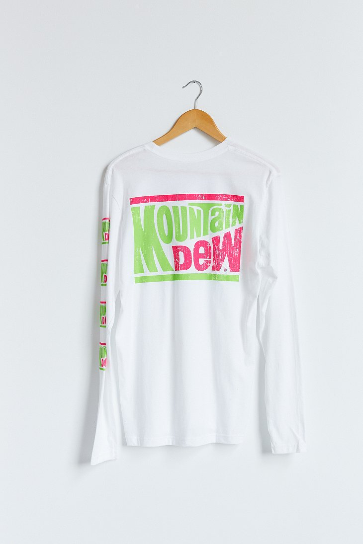 Urban Outfitters Mountain Dew Long-Sleeve Tee in White for Men | Lyst