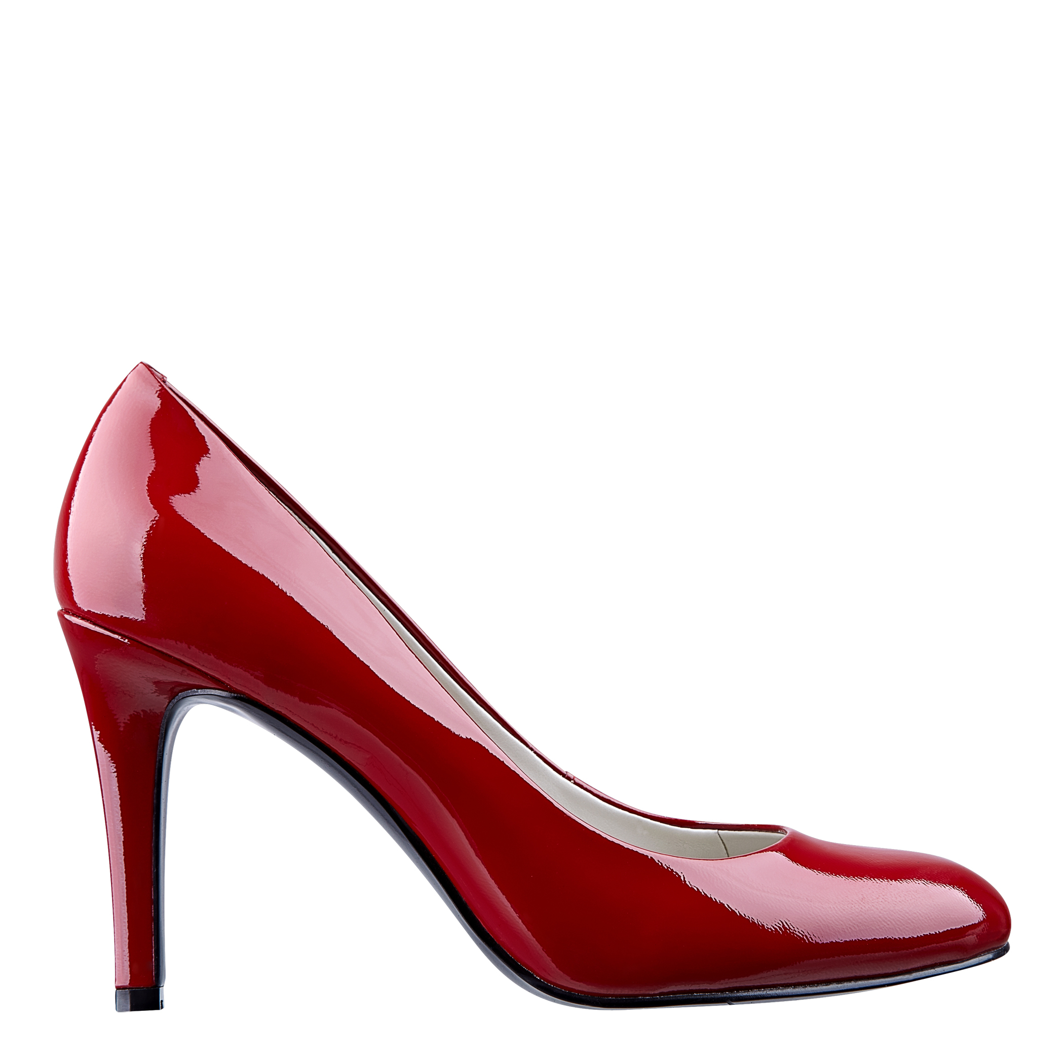 Nine West Caress Round Toe Pump in Red (SCARLET PATENT LEATHER) | Lyst