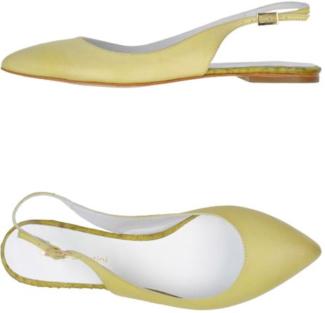 green sling backs