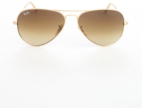 Ray-ban Matte Gold Frames with Brown Lenses Aviator ...
