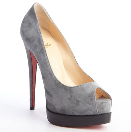 louboutin grey suede