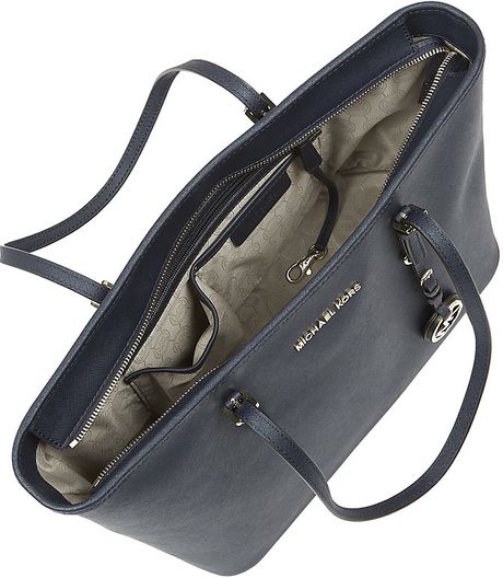 michael kors jet set travel medium top zip tote