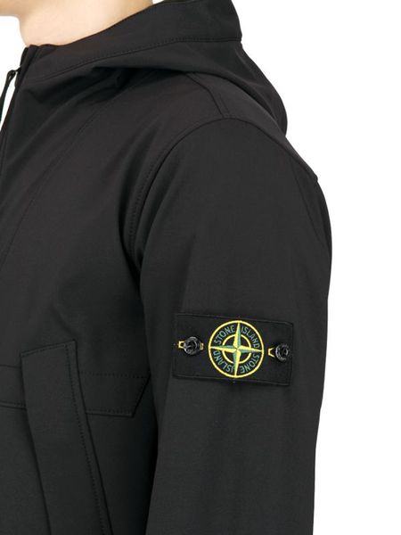 soft shell r hooded jacket black