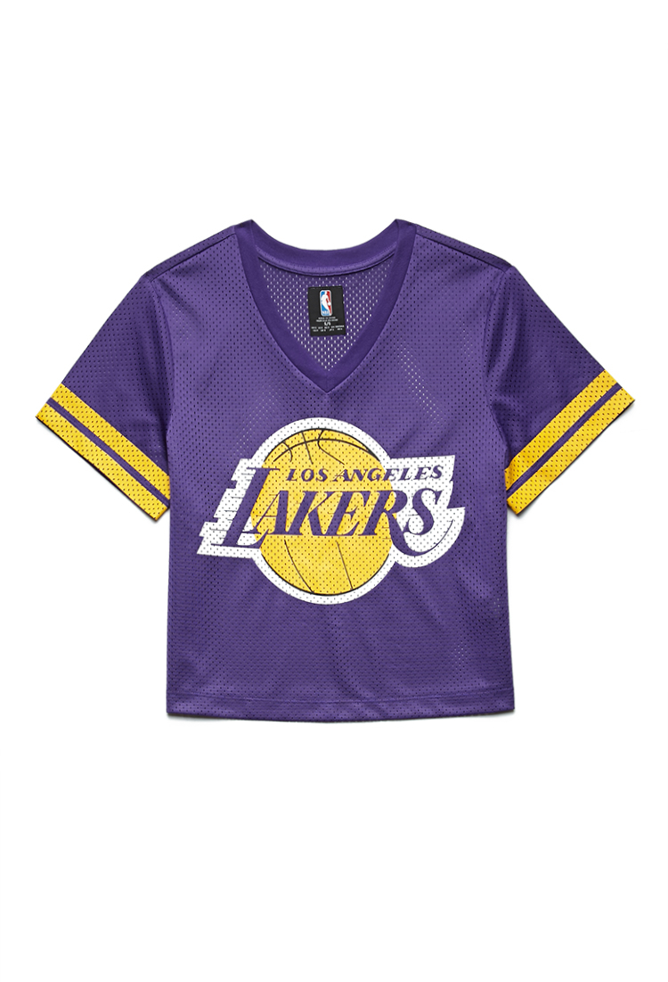 Forever 21 Los Angeles Lakers Jersey Top in Purple (PURPLEGOLD)