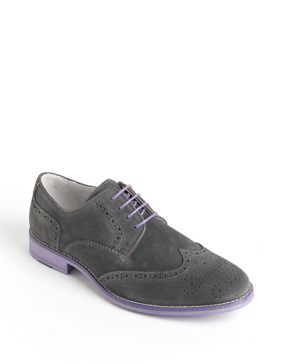 grey suede wingtips