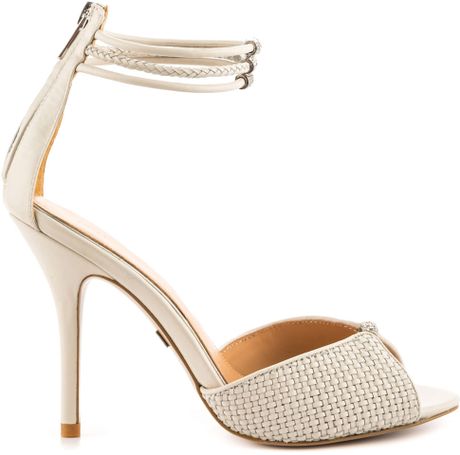 badgley mischka white flats