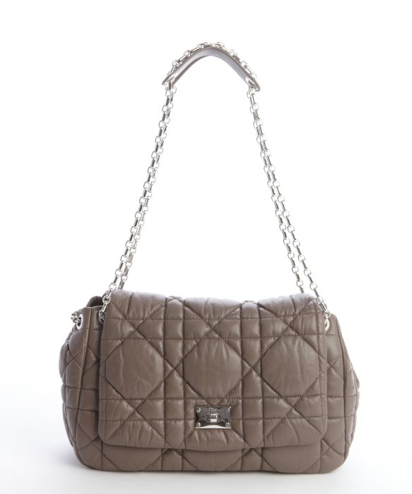 Dior Grey Quilted Leather Chain Strap Shoulder Bag in Gray (grey) | Lyst