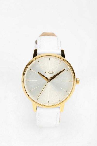 Urban Outfitters Nixon The Kensington Leather Watch in White for Men
