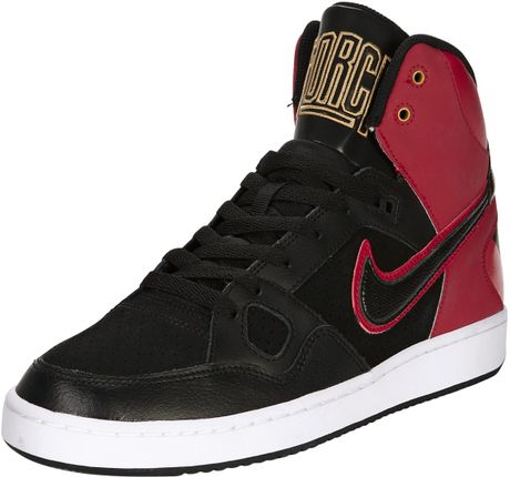 nike son of force mid red black