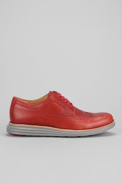 Cole Haan Lunargrand Long Wingtip Shoe in Red for Men (MAROON