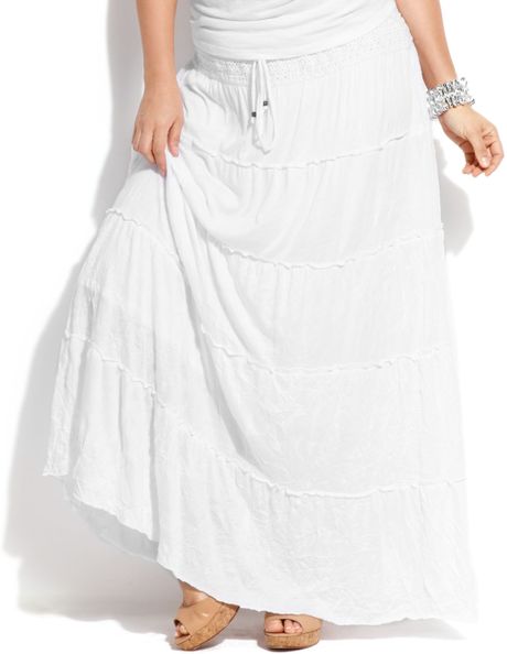White Plus Size Skirt 13