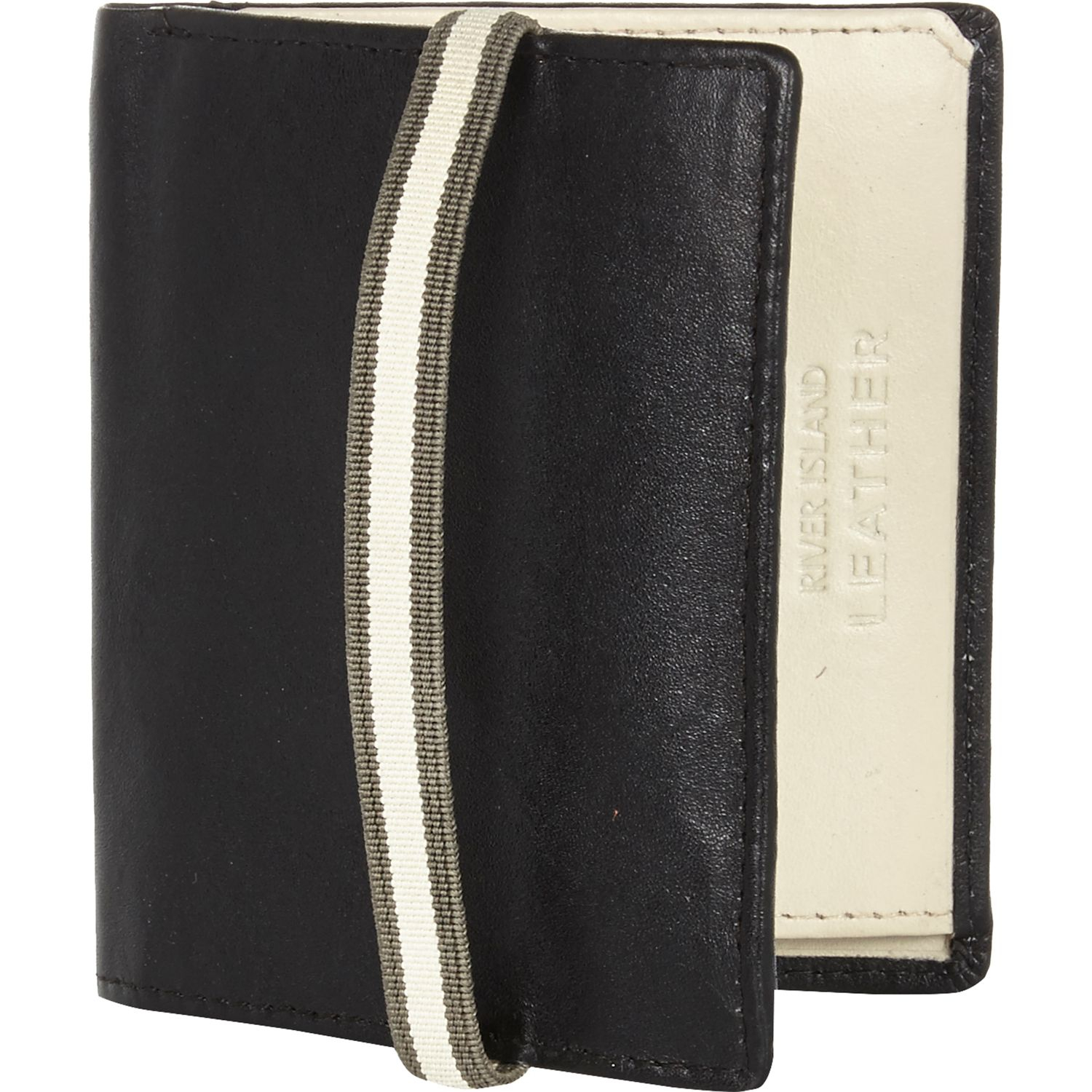 River Island Black Stripe Elastic Wallet in Black for Men Lyst