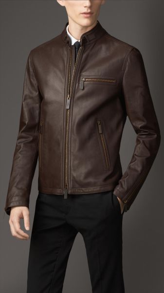 Burberry London Leather Quilted Leather Jacket