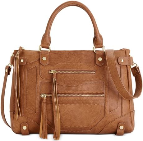 steve madden cognac satchel